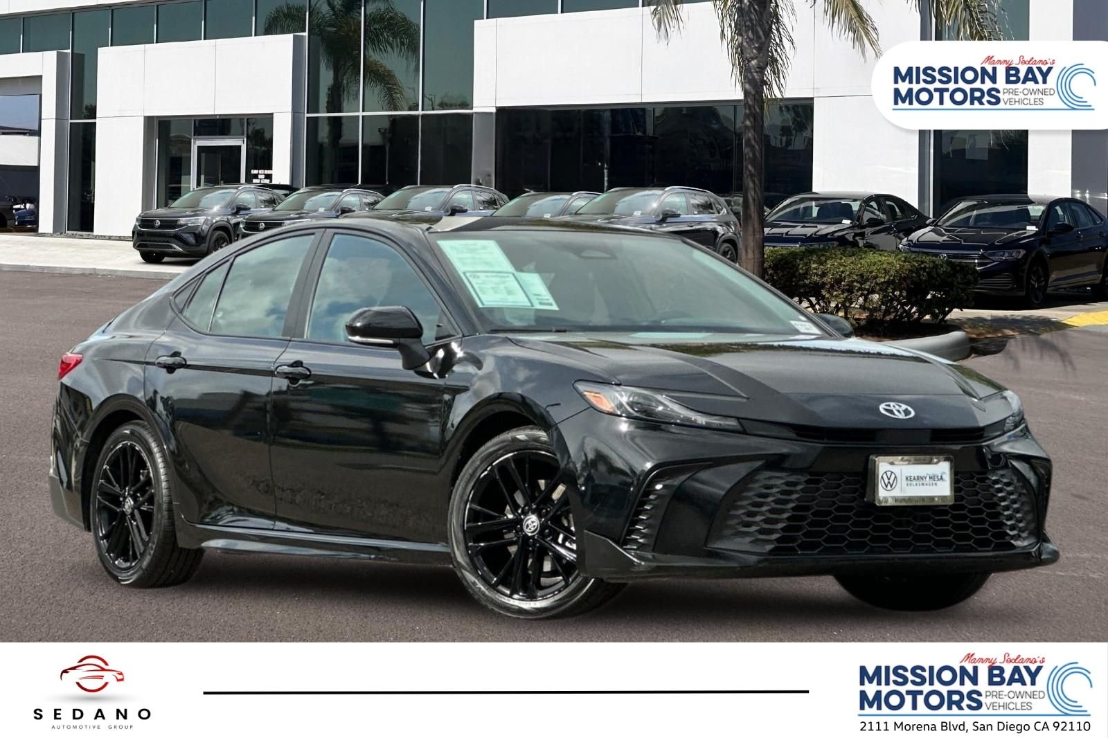 Used 2025 Midnight Black Metallic Toyota SE image 1