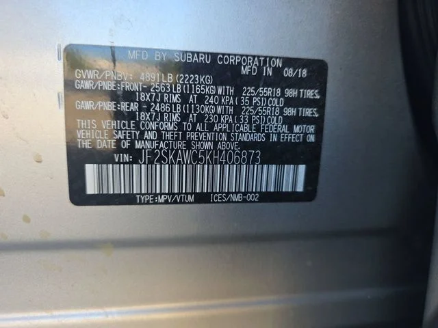 Used 2019 Silver Subaru Touring image 37