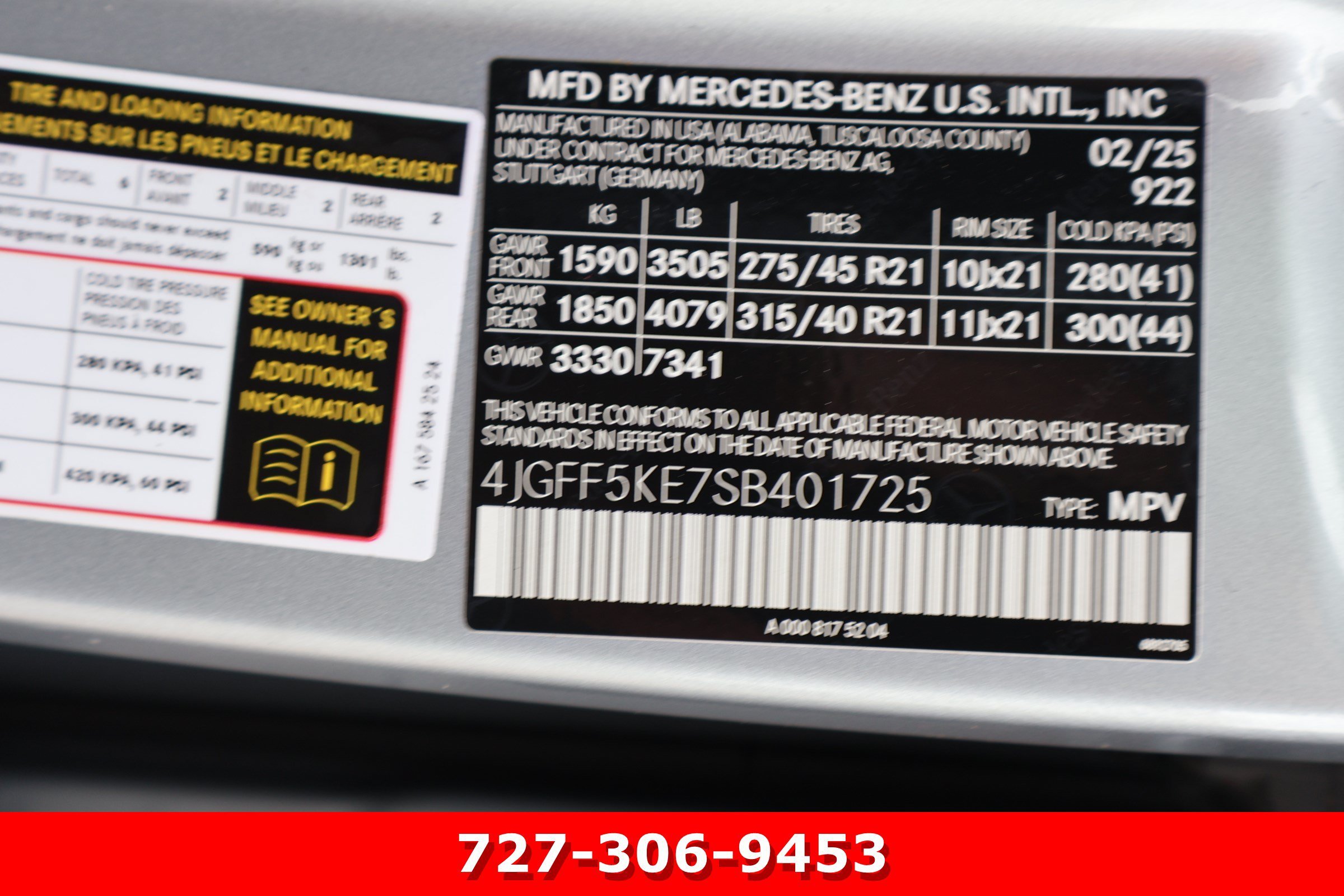Certified Used 2025 Cirrus Silver Metallic Mercedes-Benz GLS 450 image 35