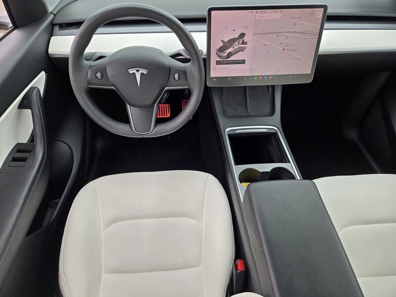 Used 2021 Pearl White Multi-Coat TESLA LONG RANGE AWD image 13