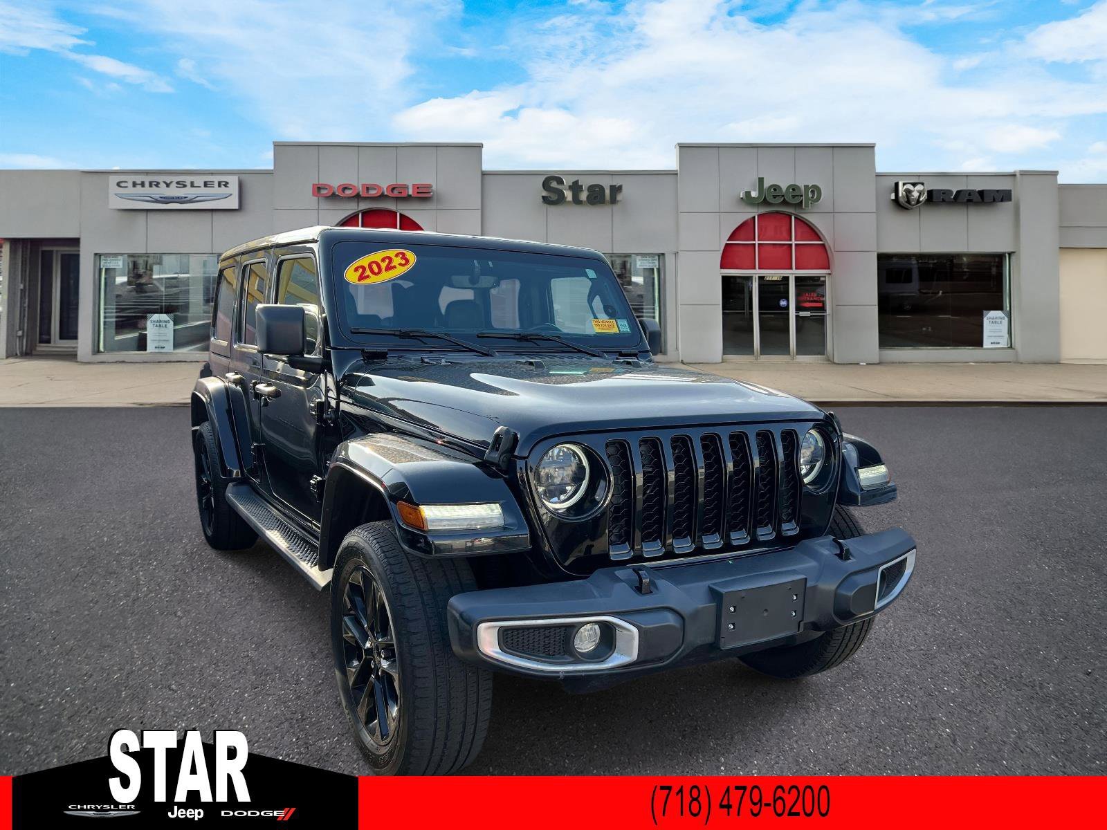 Used 2023 Black Clearcoat Jeep Sahara image 1
