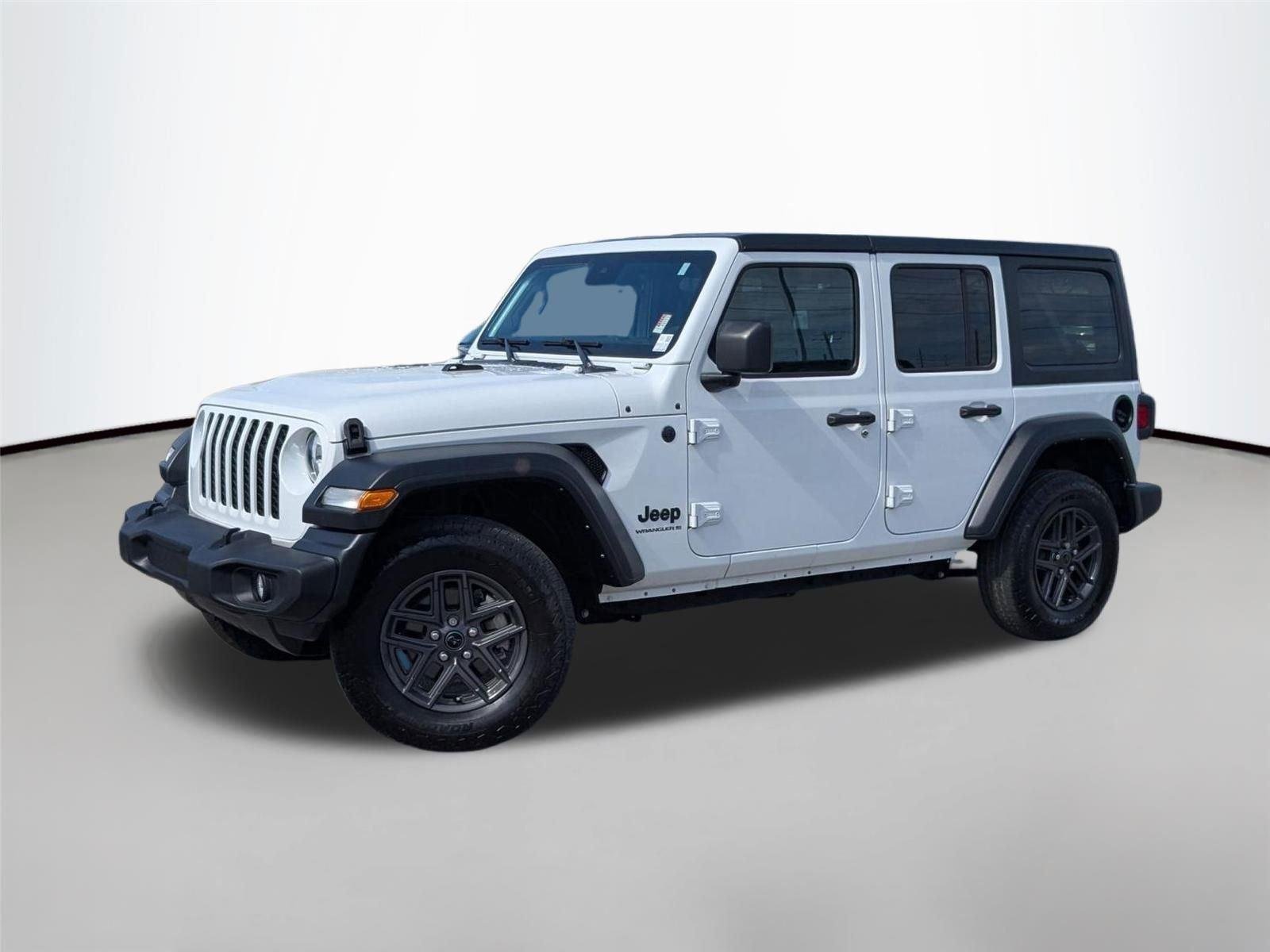 Used 2024 Bright White Clearcoat Jeep Sport S image 1