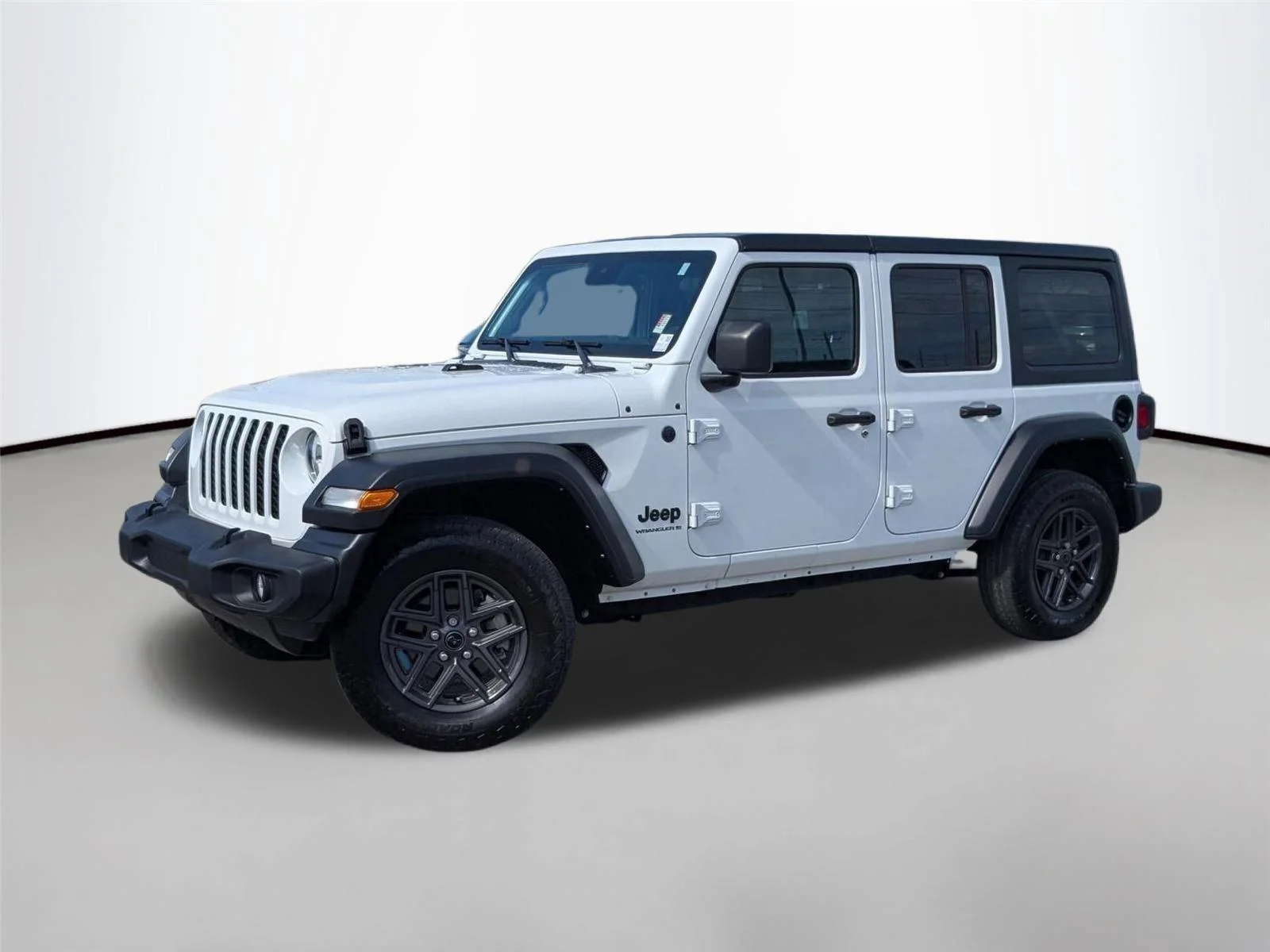 Used 2024 Bright White Clearcoat Jeep Sport S image 1