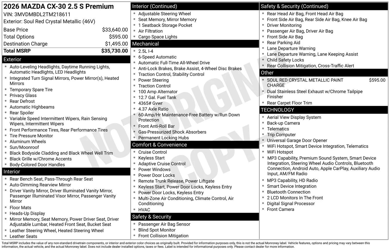 New 2026 Soul Red Crystal Metallic Mazda 2.5 S Premium image 4