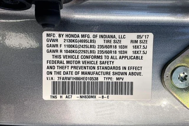 Used 2017 Silver Honda EX-L image 26