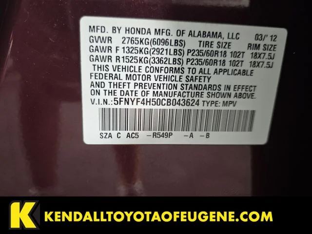 Used 2012 Red Honda EX-L image 10