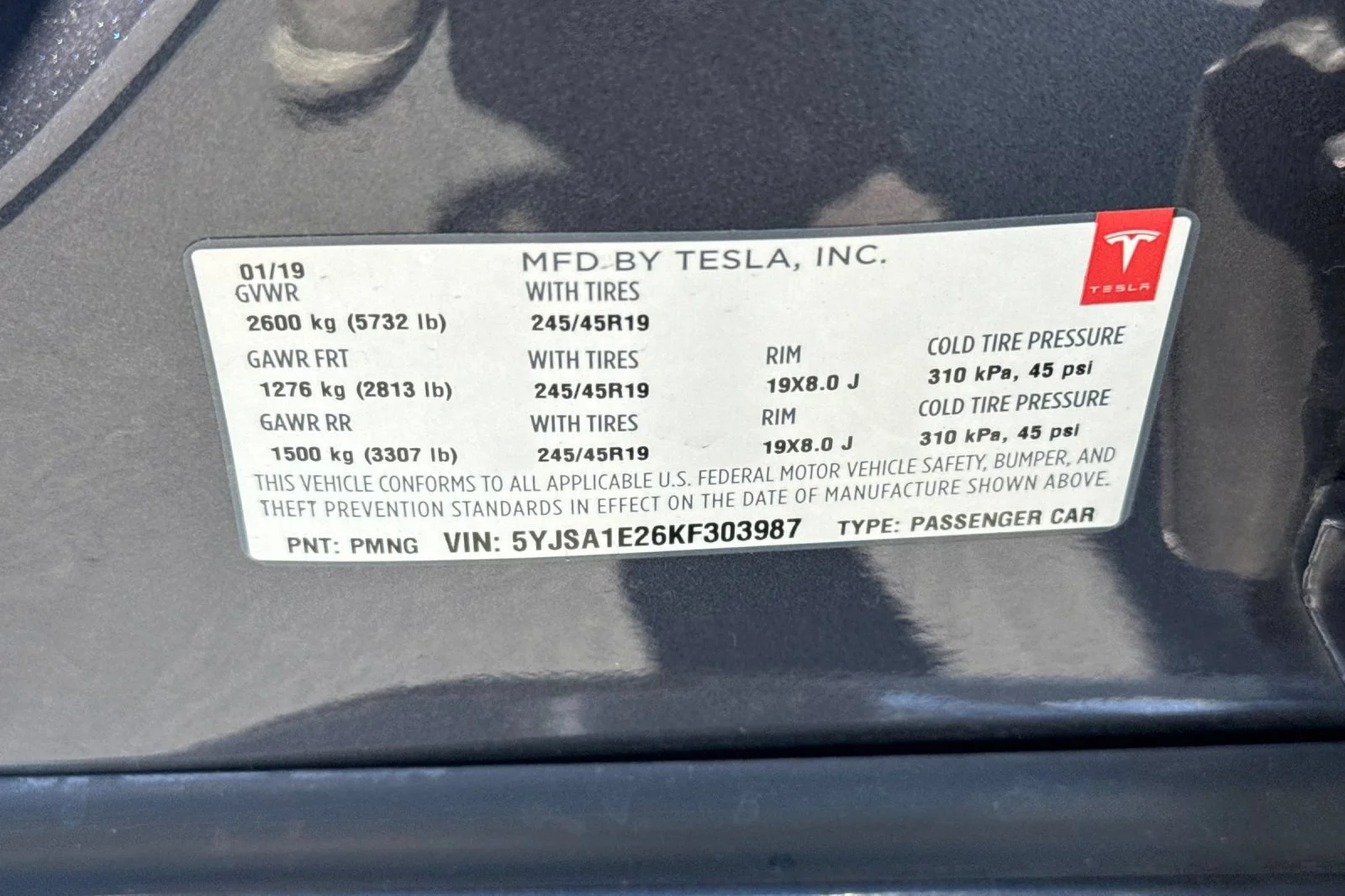 Used 2019 Gray Tesla 75D image 31