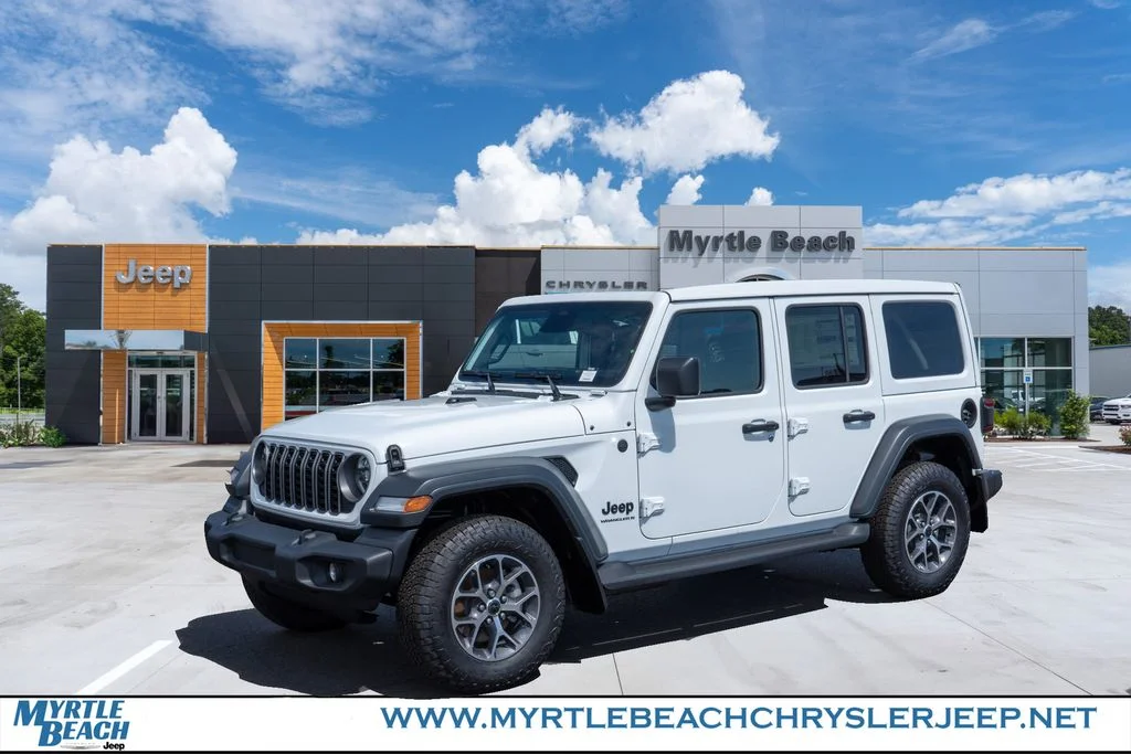 New 2026 Bright White Clear-Coat Exterior Paint Jeep Sport S image 1