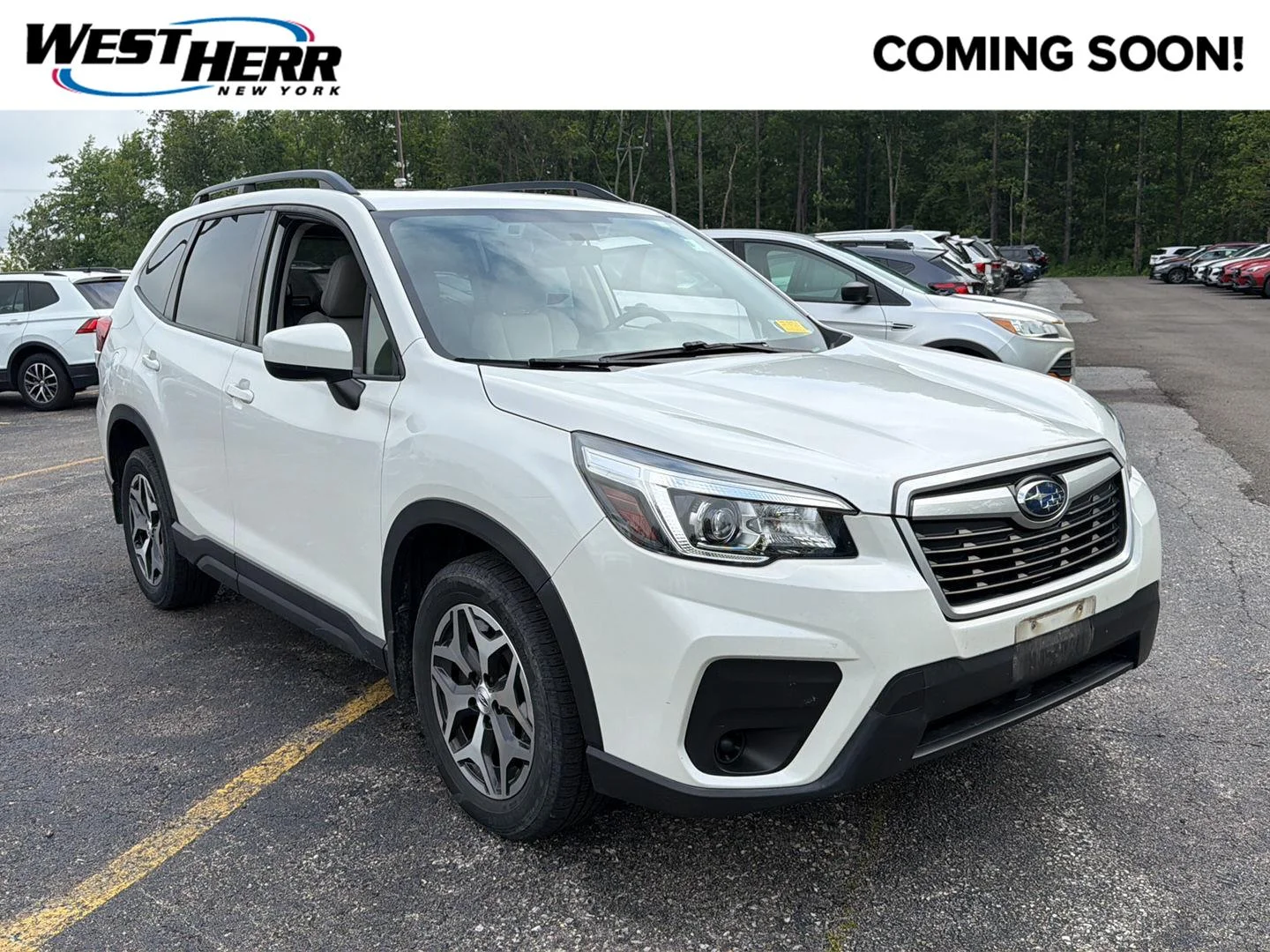 Used 2019 Crystal White Pearl Subaru Premium image 1