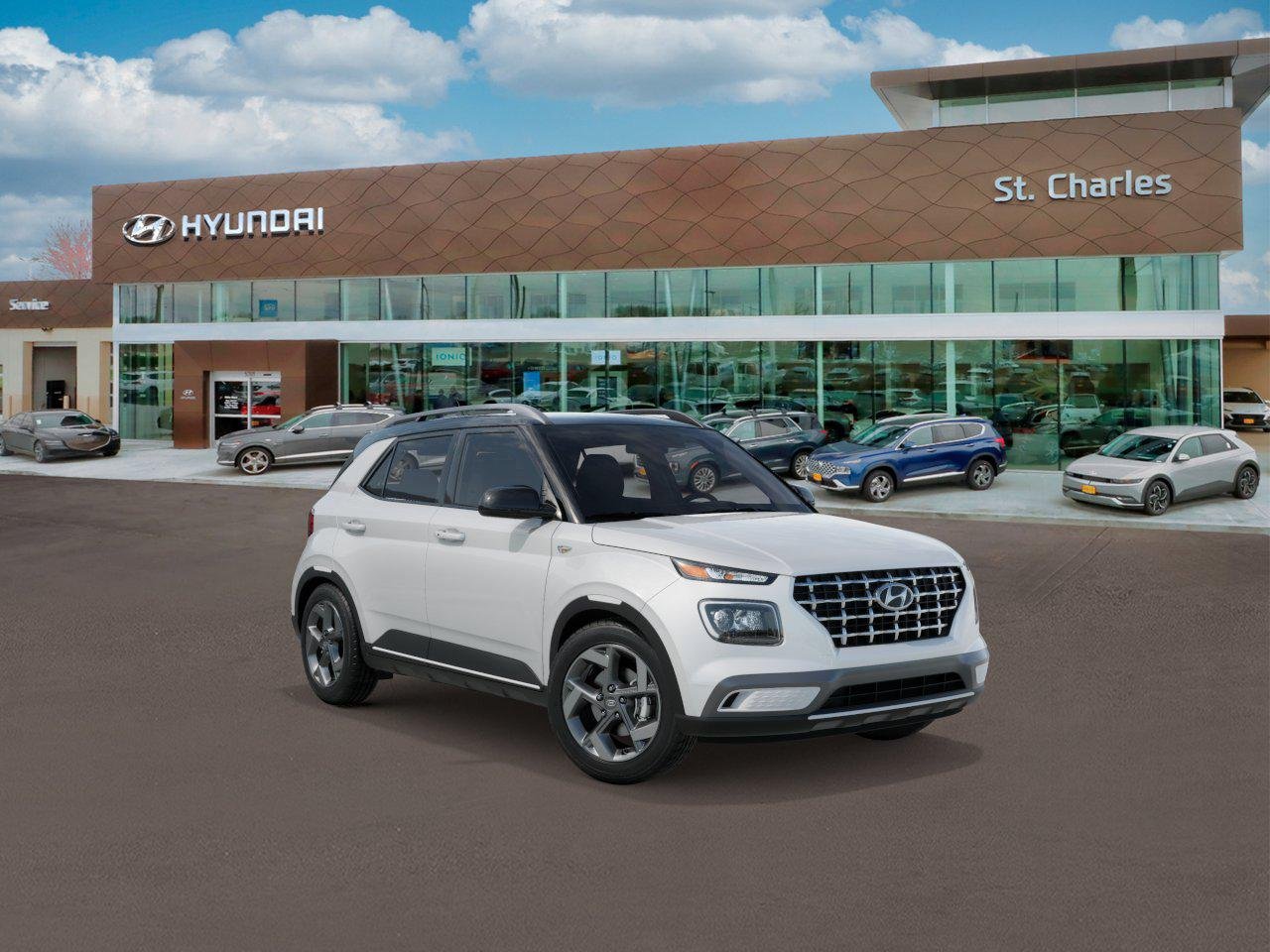 New 2026 Lunar White w/Black Roof Hyundai SEL w/Two-Tone Roof image 2