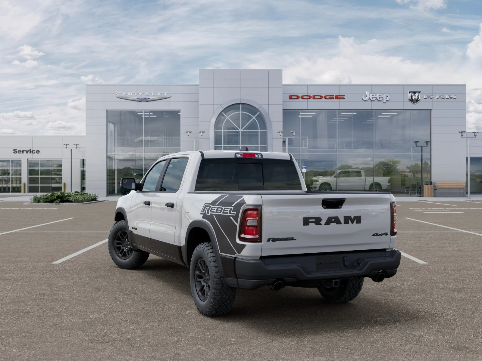 New 2026 Bright White Clear-Coat Exterior Paint RAM Rebel image 3