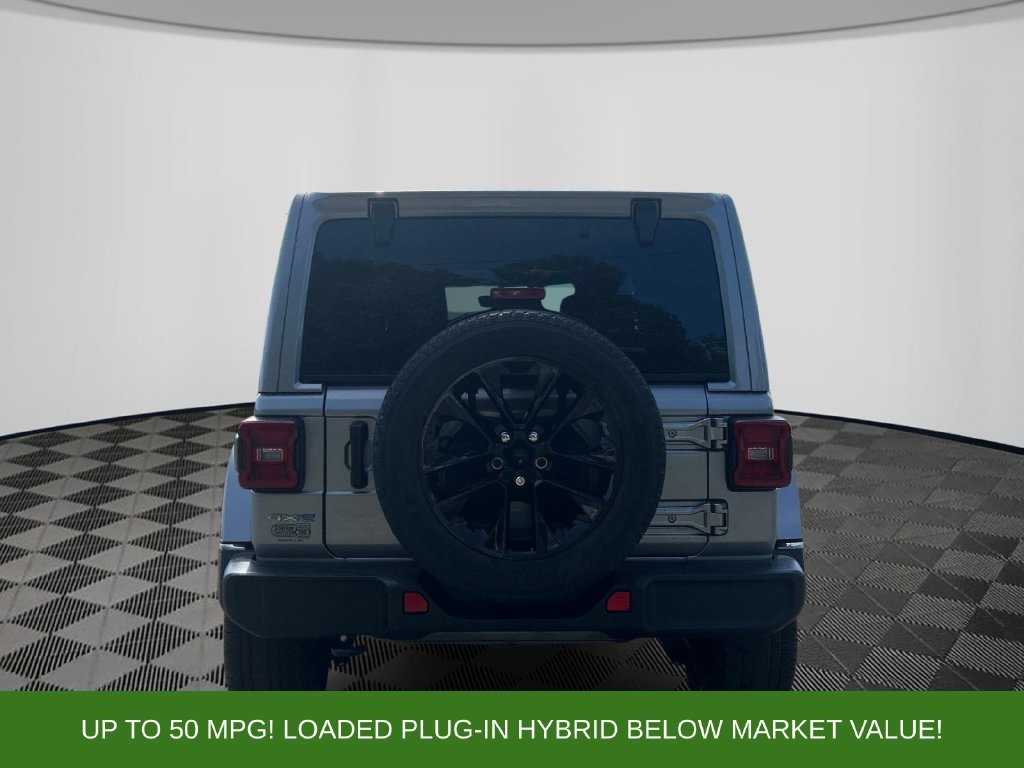 Used 2021 Silver Jeep Unlimited Sahara 4xe image 4