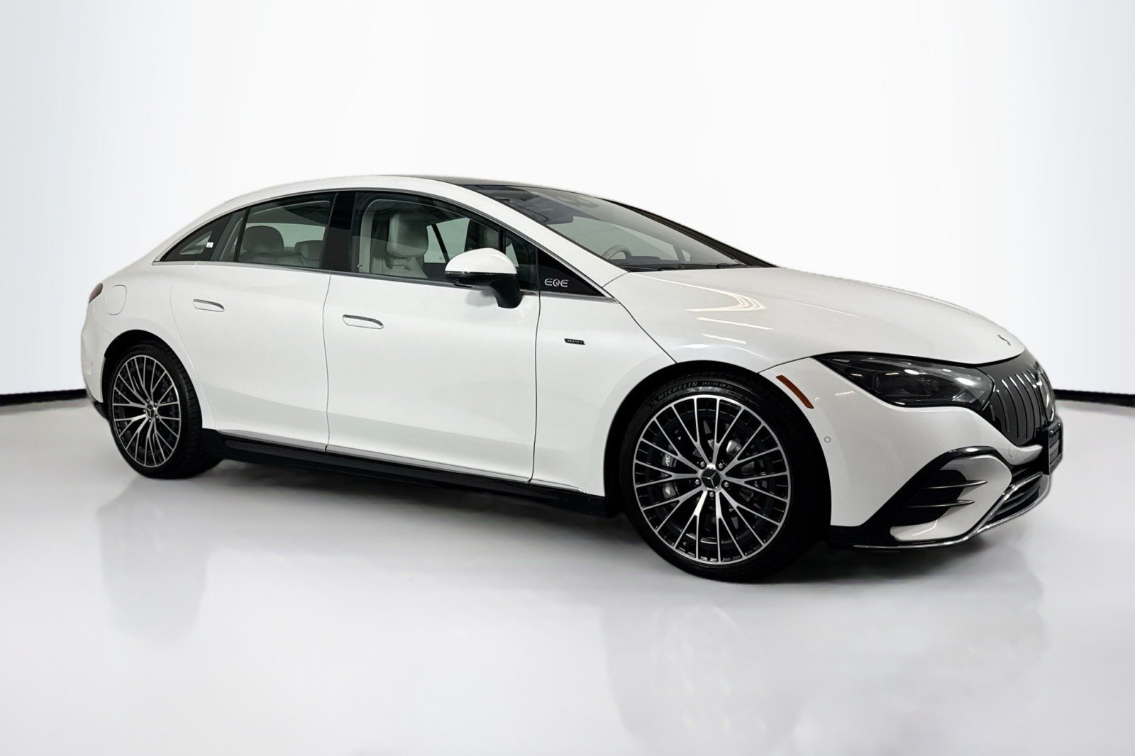 Certified Used 2023 MANUFAKTUR Moonlight White Metallic Mercedes-Benz AMG® EQE 4MATIC+ Sedan image 3