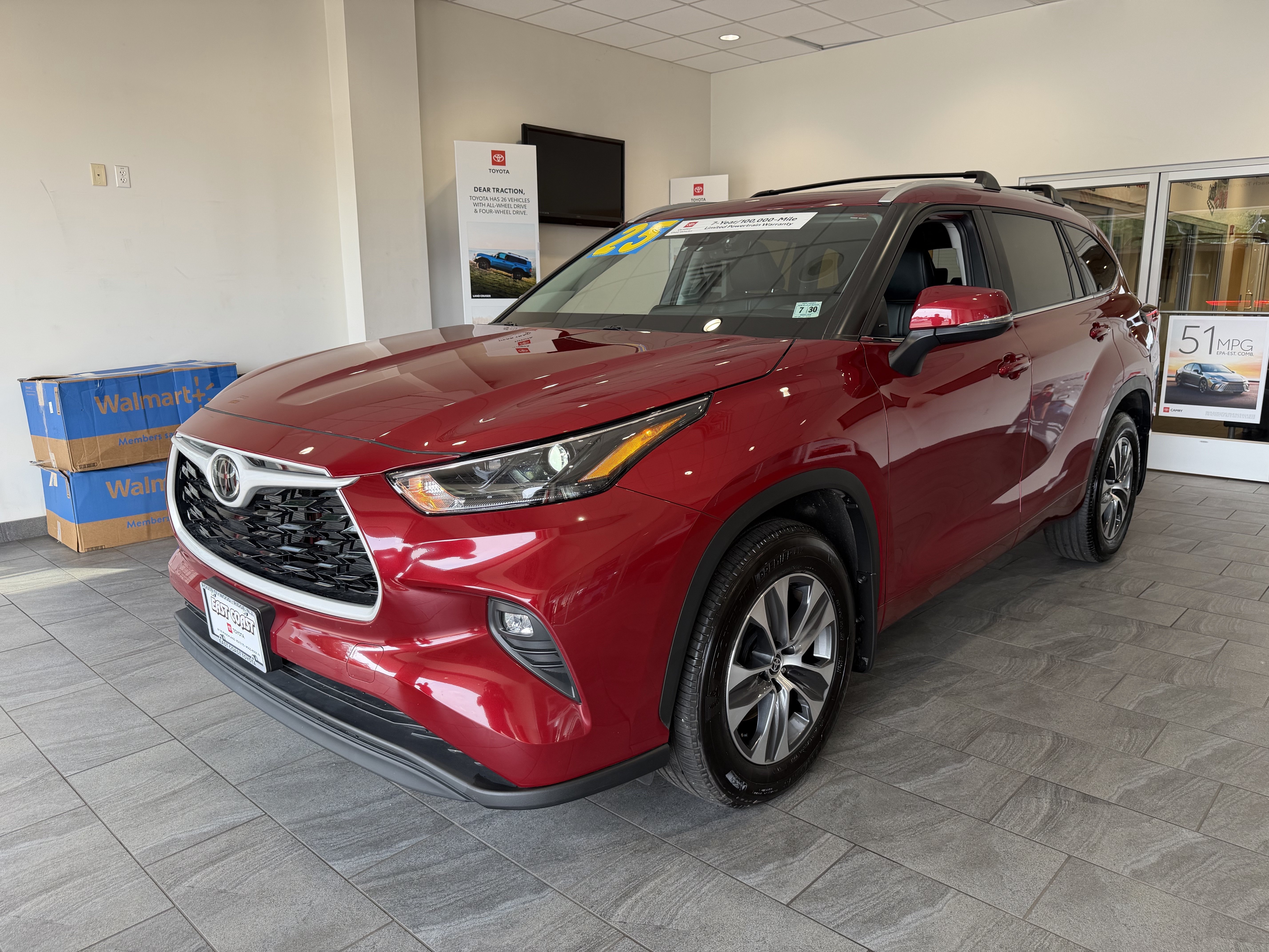 Certified Used 2025 RUBY FLARE RED Toyota XLE image 63