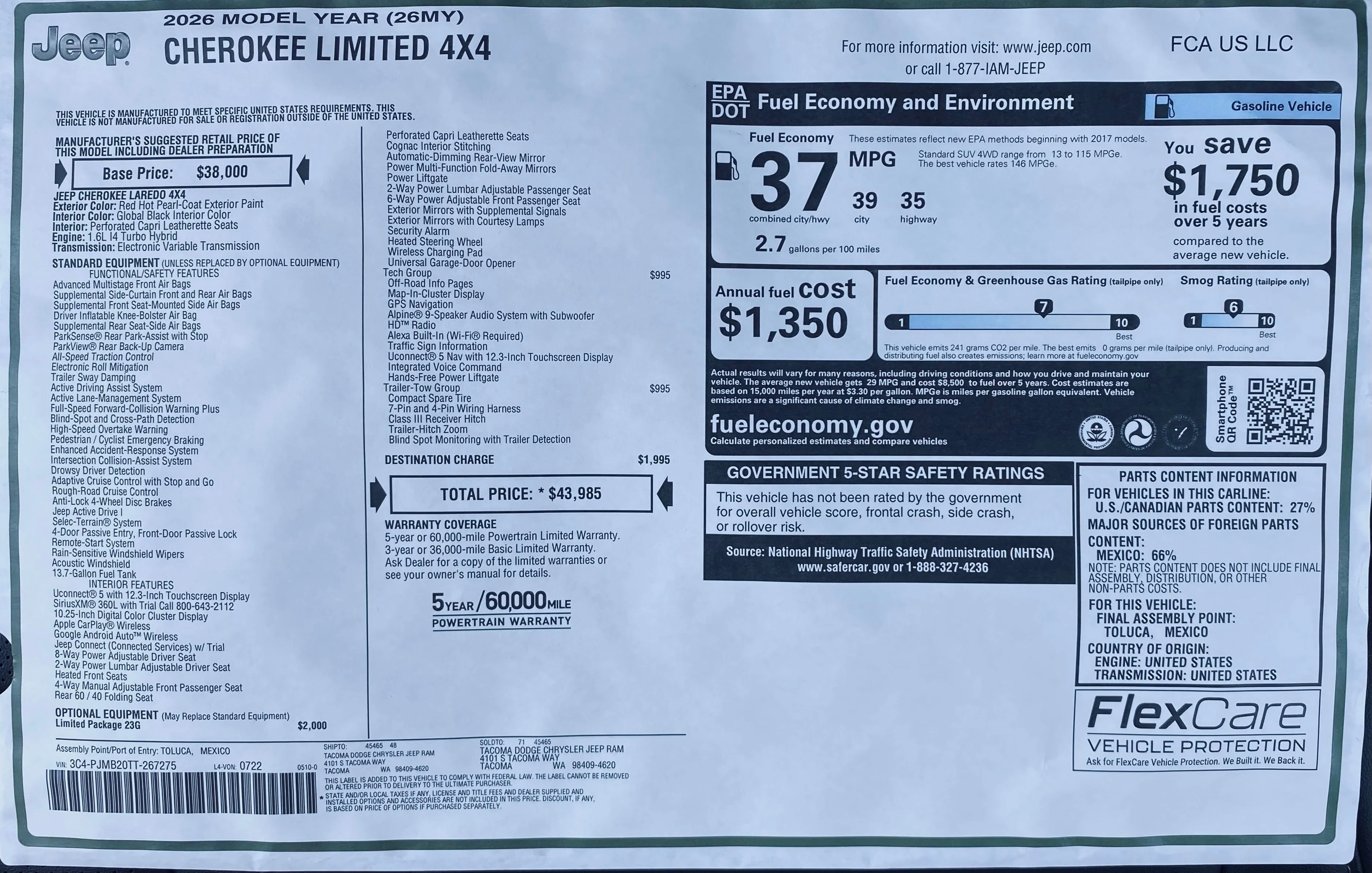 New 2026 Red Jeep Limited image 27