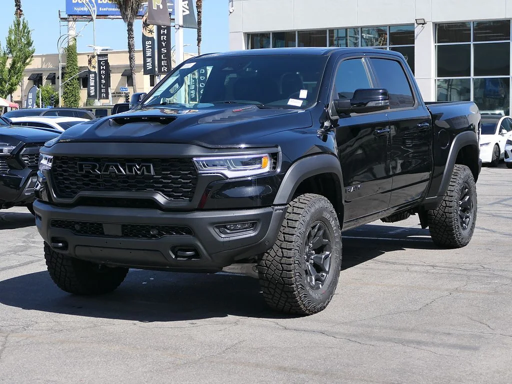 New 2026 Diamond Black Crystal Pearl Coat RAM RHO Crew Cab 4x4 5