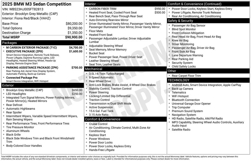 Used 2025 Gray BMW Competition image 5