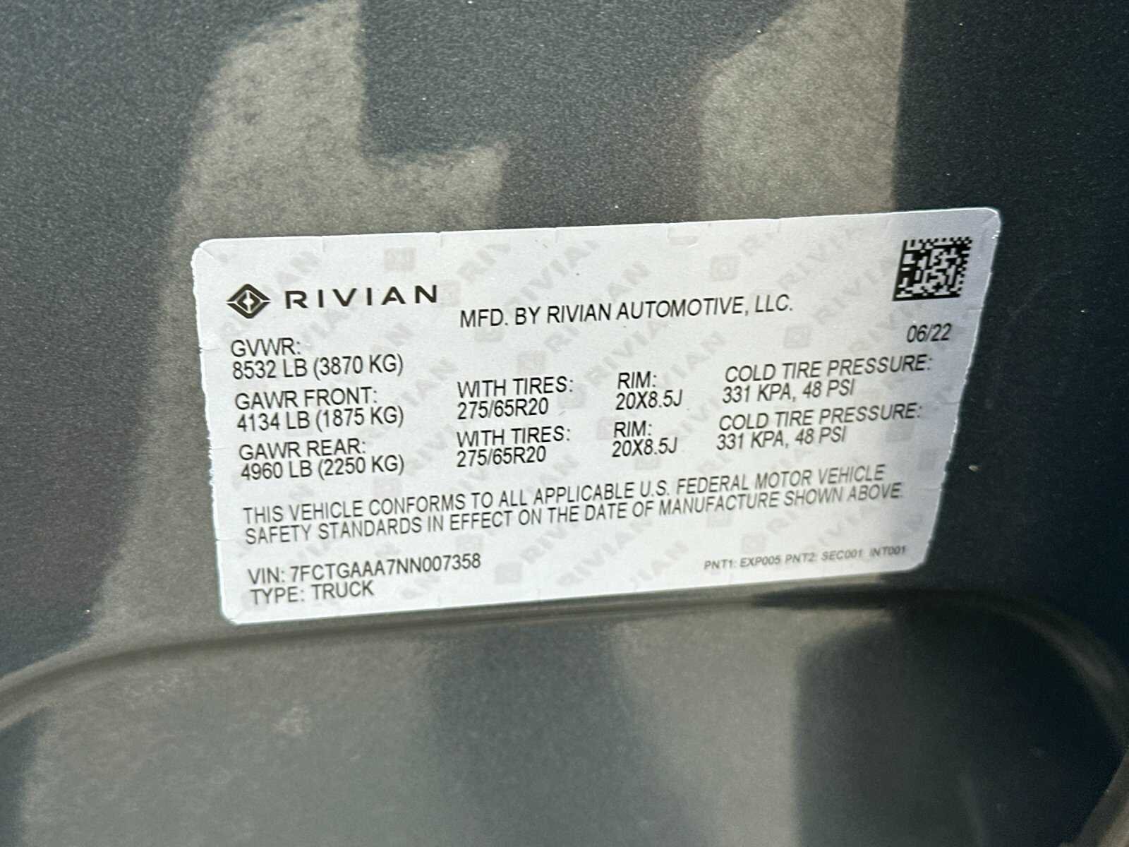 Used 2022 El Cap Granite Rivian Adventure 4D Crew Cab image 35