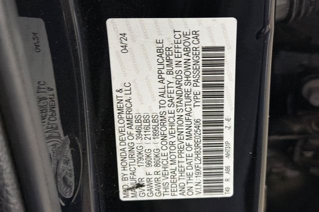 Certified Used 2024 Crystal Black Pearl Honda Sport image 37