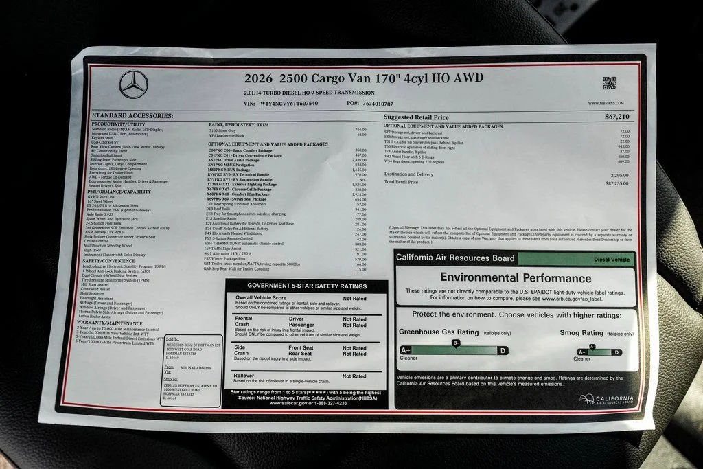 New 2026 Stone Gray Mercedes-Benz Cargo 170 WB image 61