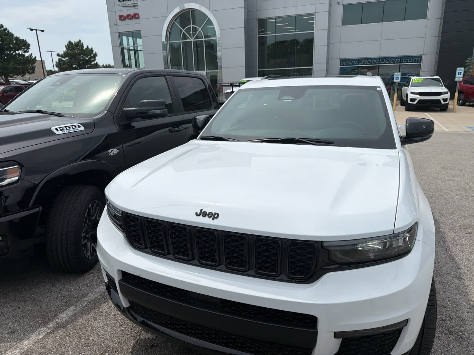 Used 2025 Bright White Clearcoat Jeep Limited image 2