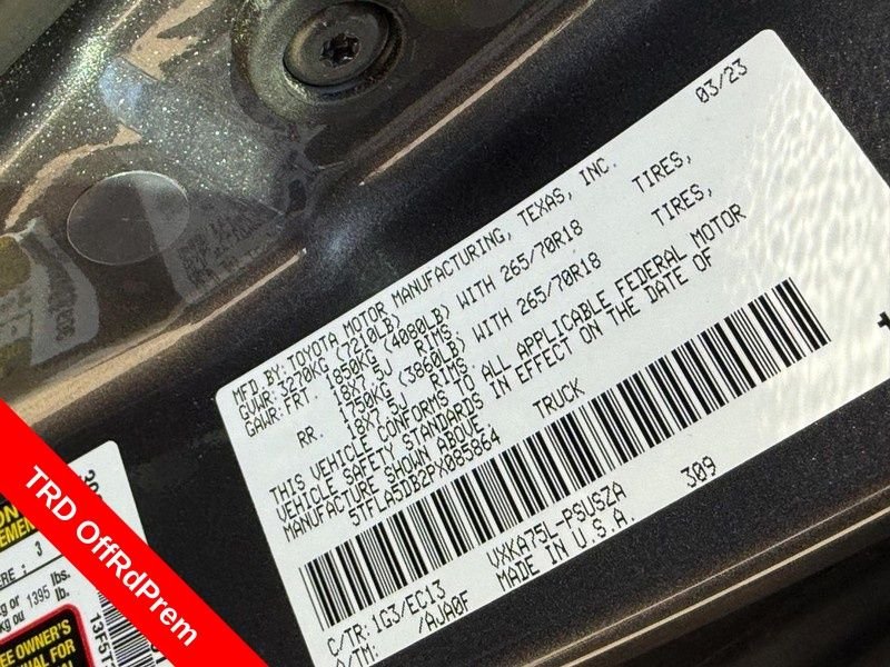 Used 2023 Magnetic Gray Metallic Toyota SR5 image 32