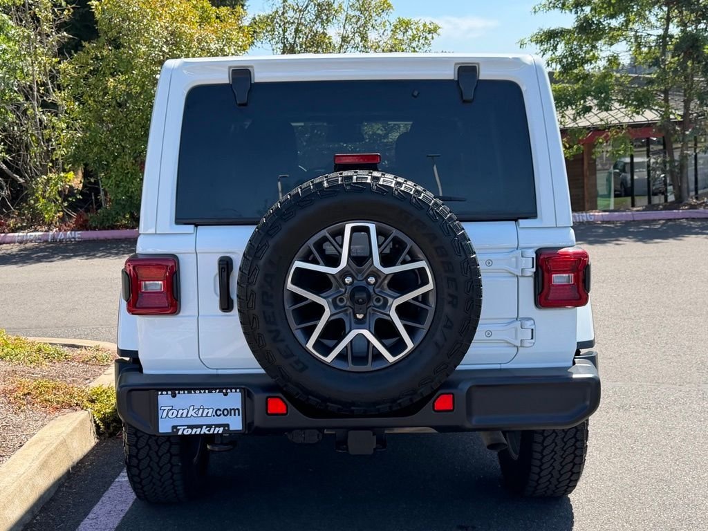 Used 2024 Bright White Clearcoat Jeep Sahara image 6