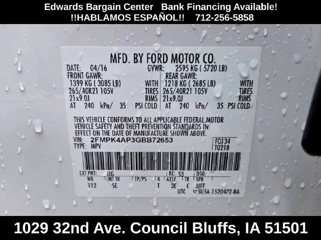 Used 2016 White Ford Sport image 31