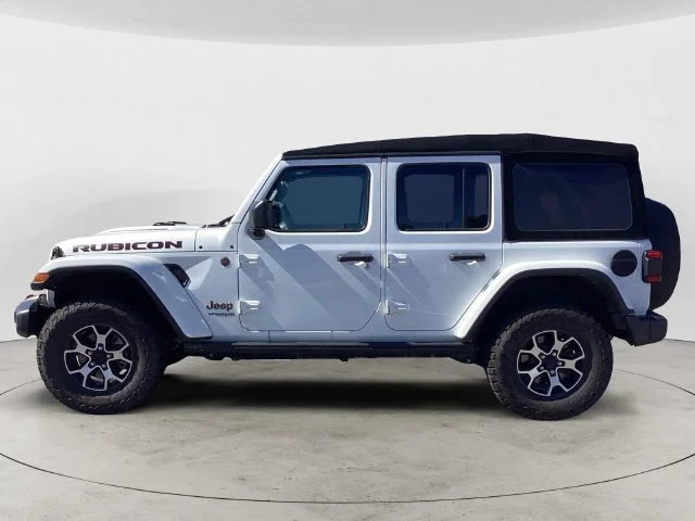 Used 2021 Bright White Clearcoat Jeep Unlimited Rubicon image 2