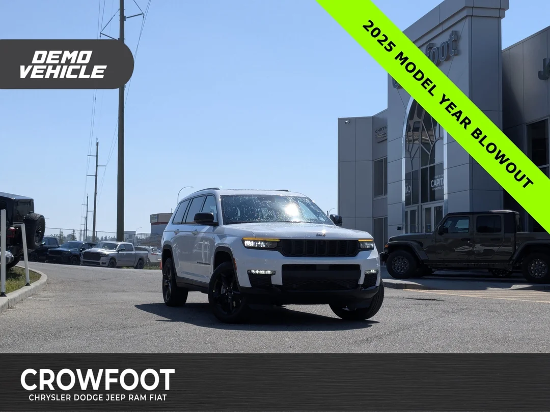 New 2025 White Jeep Limited - - 4x4 - Second row heated seats - Dual Pano Sunroof - Int FAM CAM & More! image 1