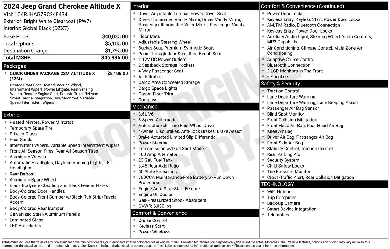 Used 2024 White Jeep Altitude X image 38