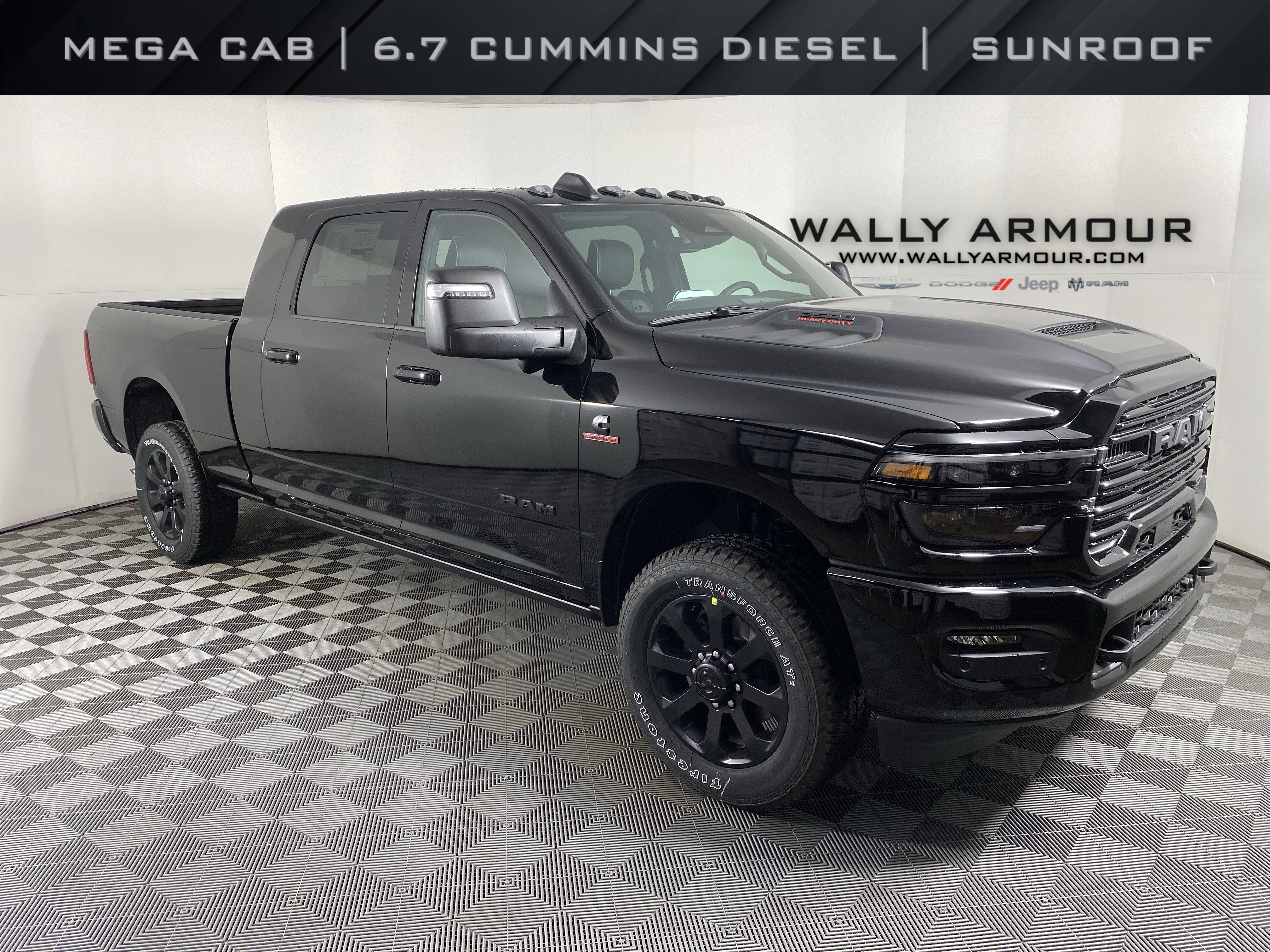 New 2026 Diamond Black Crystal Pearl-Coat Exterior Paint RAM Laramie image 1