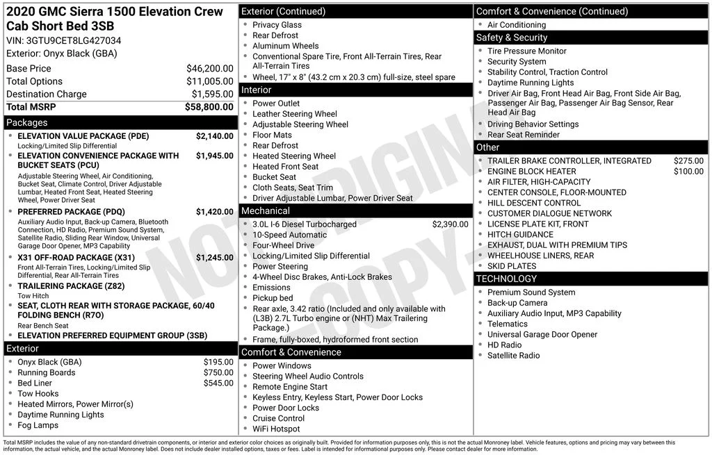Used 2020 Black GMC Elevation image 33