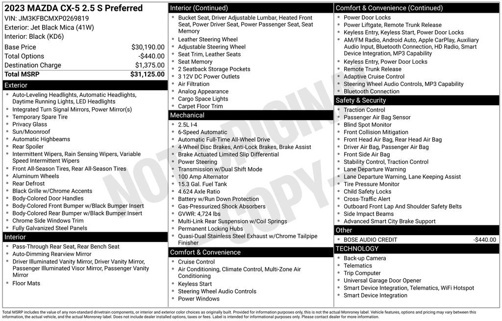 Used 2023 Black Mazda 2.5 S Preferred Package image 9
