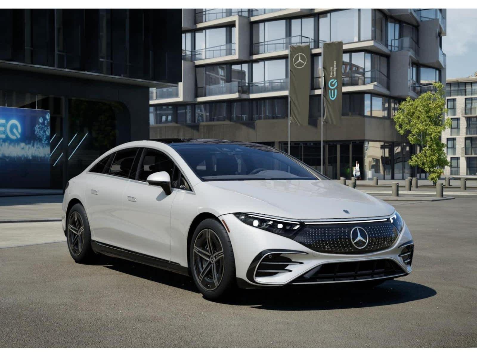 New 2026 MANUFAKTUR Moonlight White Metallic Mercedes-Benz EQS 450+ image 9