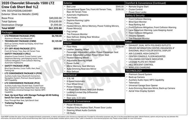 2020 Chevrolet Silverado 1500 LTZ 4X4 Crew Cab Short Box's photo