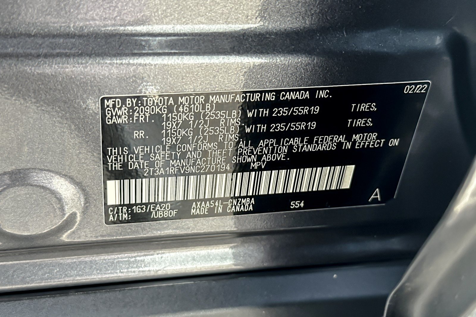 Used 2022 MAGNETIC GRAY Toyota XLE Premium image 27