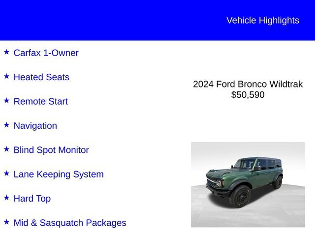 Used 2024 Eruption Green Metallic Ford Wildtrak image 2