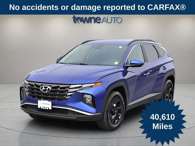 Certified Used 2022 Blue Hyundai SEL image 1