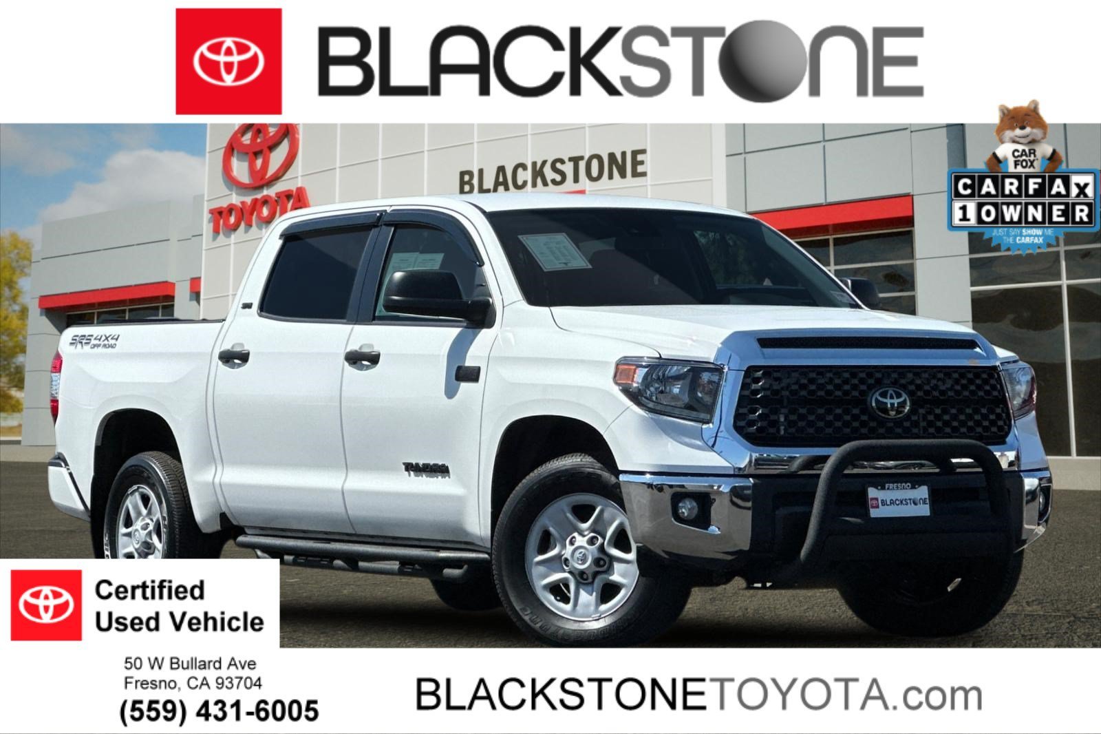 Certified Used 2021 Super White Toyota SR5 image 1