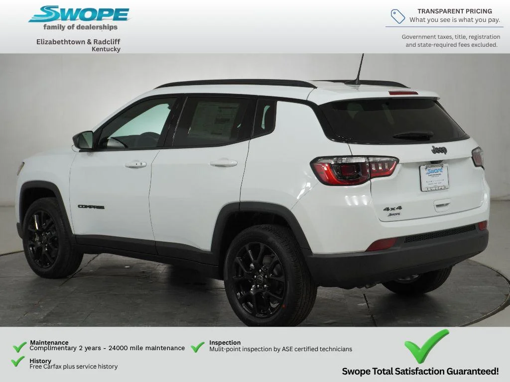 New 2026 Bright White Clear-Coat Exterior Paint Jeep Latitude Altitude image 5