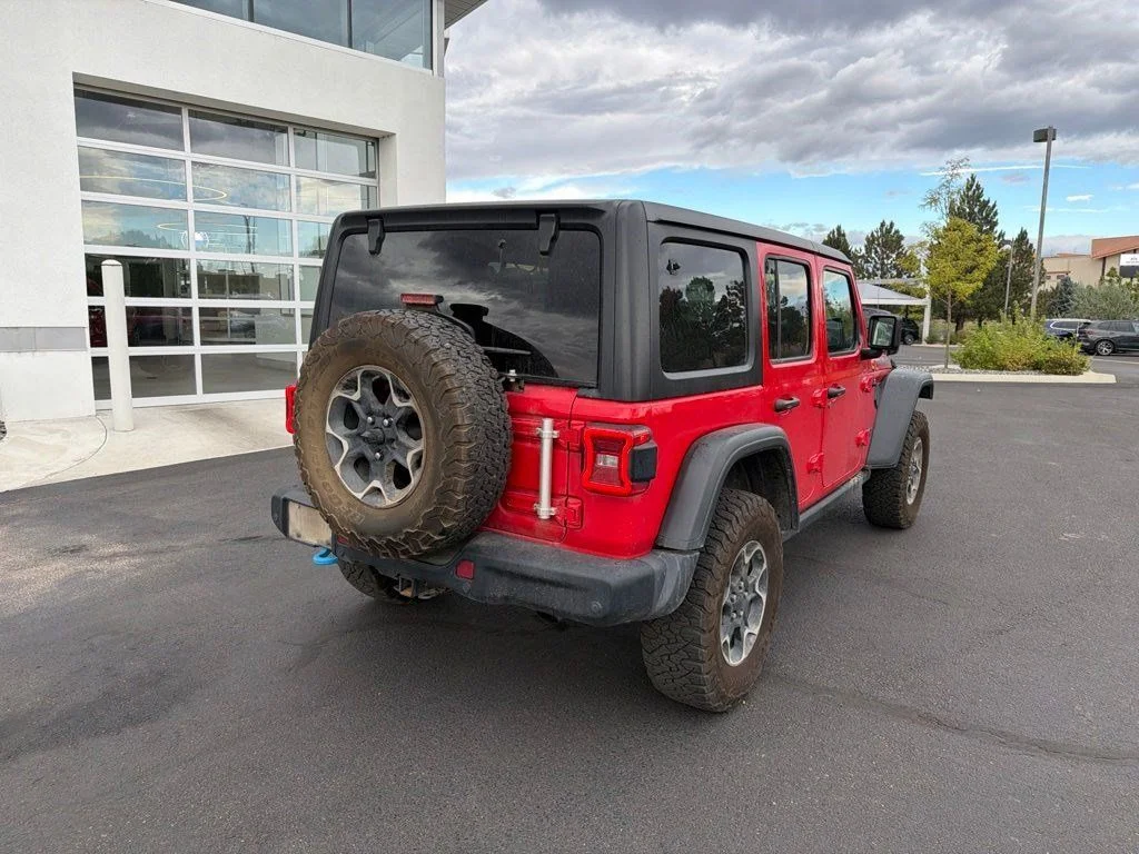 Used 2021 Red Clearcoat Jeep Unlimited Rubicon 4xe image 5