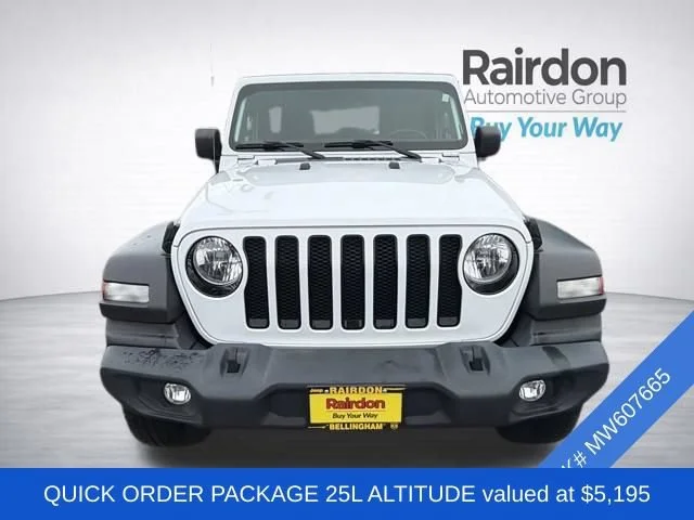 Used 2021 Bright White Clearcoat Jeep Unlimited Sport Altitude image 2