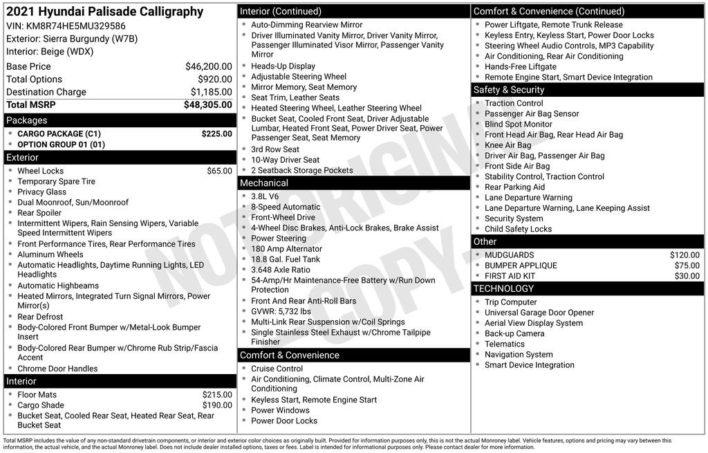 Certified Used 2021 Red Hyundai Calligraphy image 7