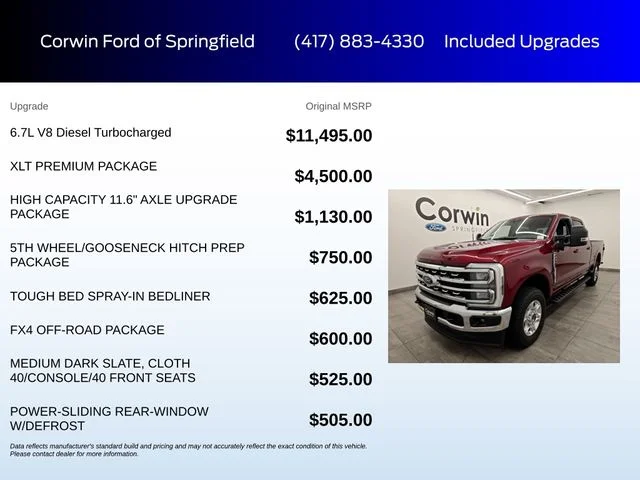 New 2026 Ruby Red Metallic Tinted Clearcoat Ford F-250® XLT image 5