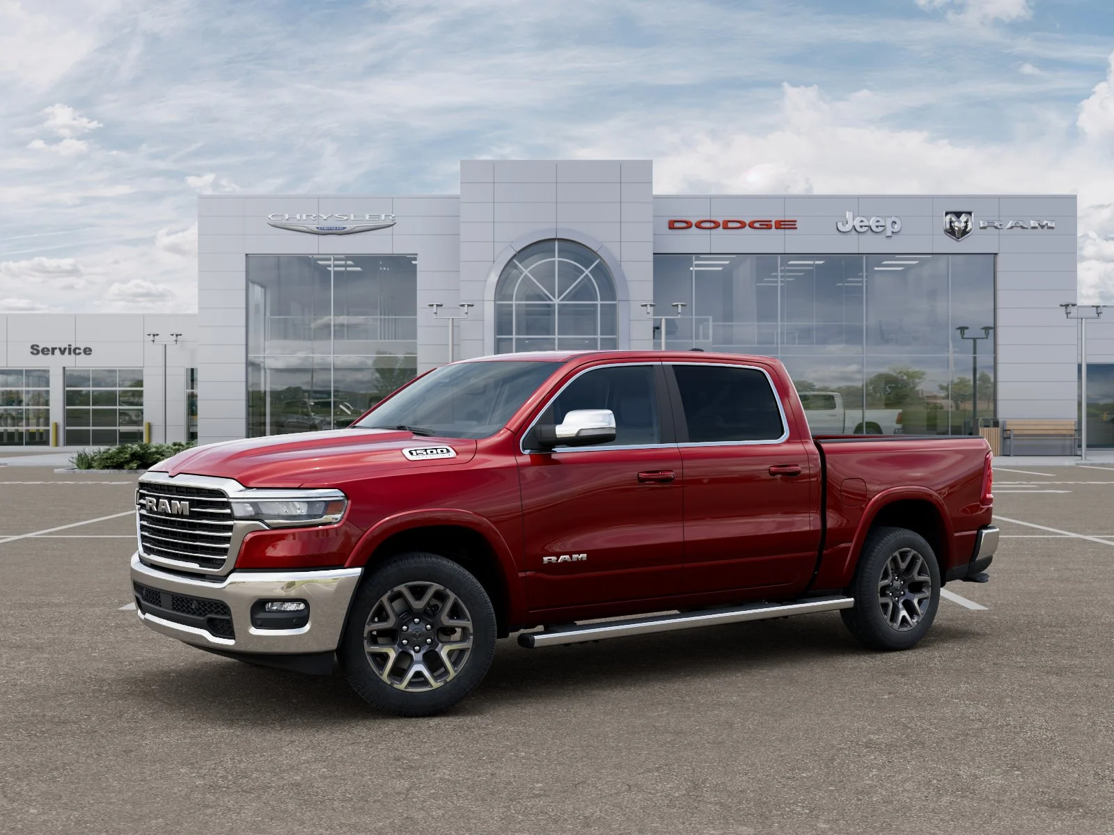 New 2026 Molten Red Pearl-Coat Exterior Paint RAM Laramie image 2