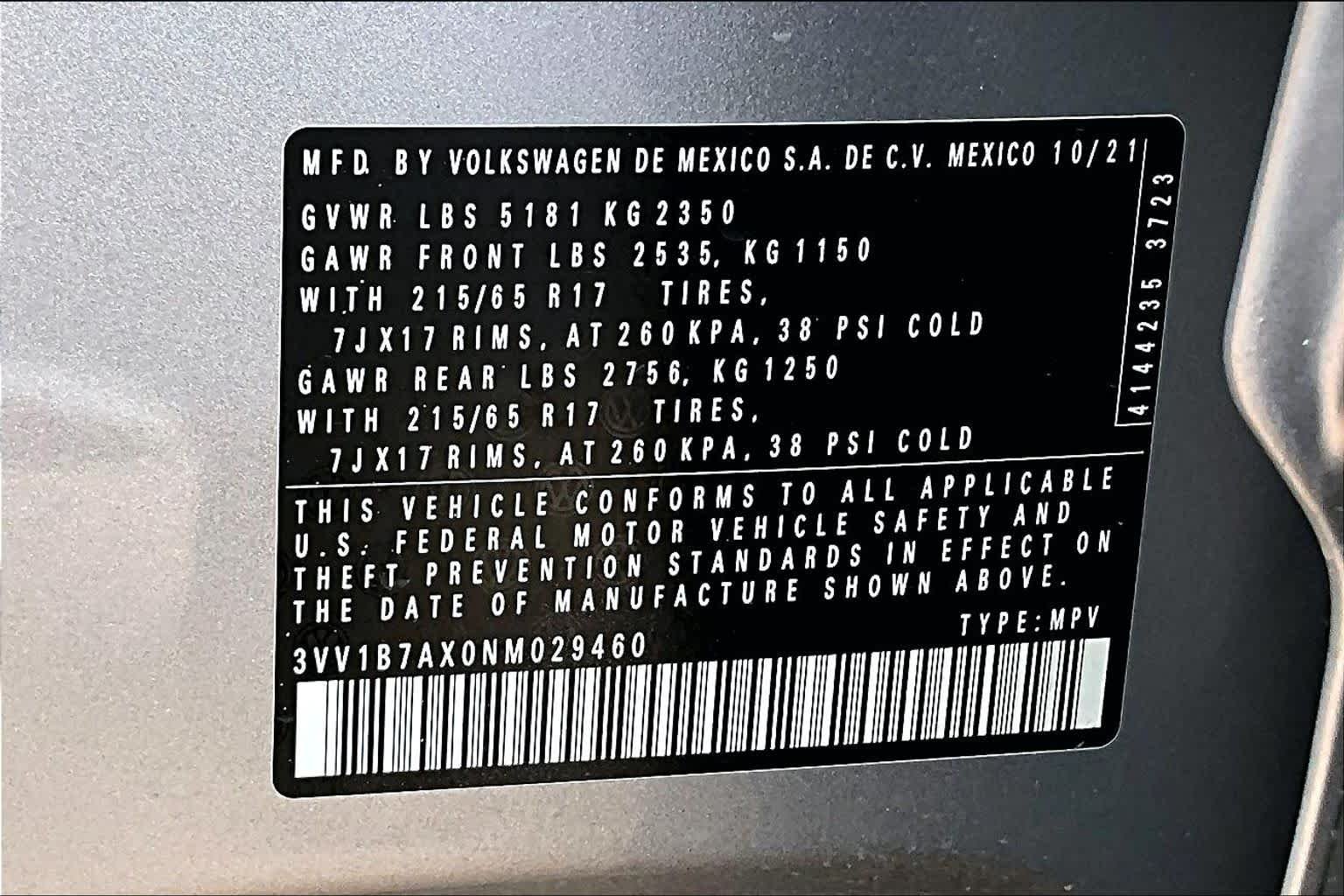 Used 2022 Pyrite Silver Metallic Volkswagen S image 34
