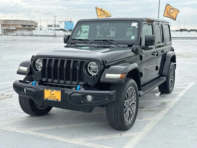 Certified Used 2022 Black Jeep Unlimited Sahara High Altitude 4xe image 3