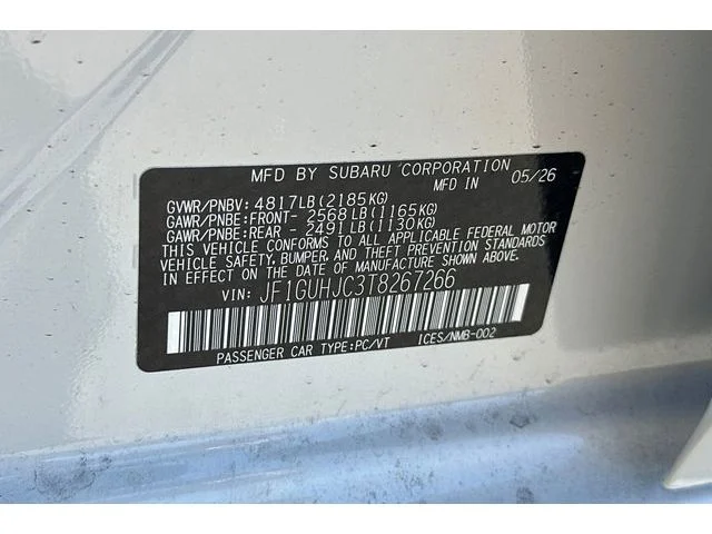 New 2026 CRYSTAL WHITE PEARL Subaru RS image 24