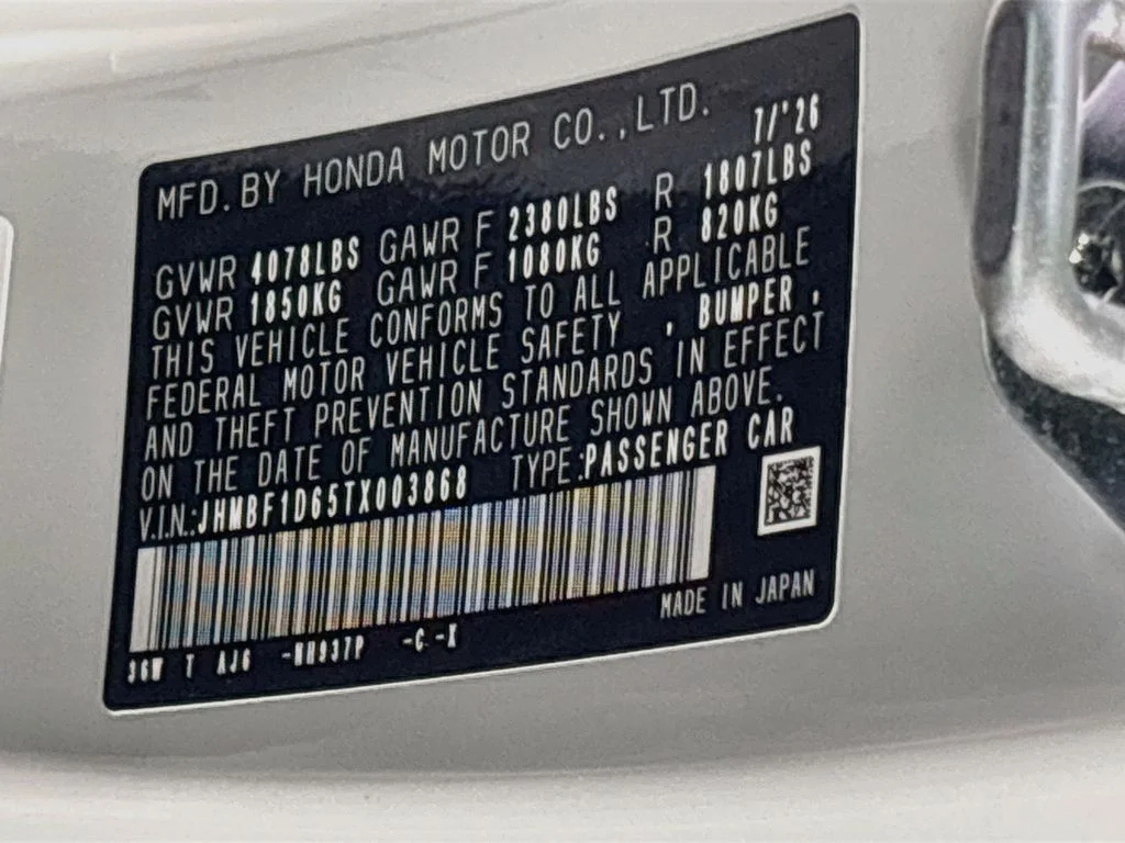 New 2026 Winter Frost Pearl Honda  image 24